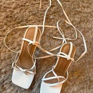 PrettyLittleThing Elegant White Strappy Heels